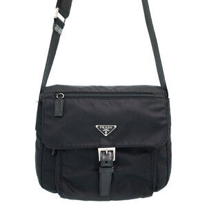 Prada Tessuto Crossbody messenger bag saffiano leather Black